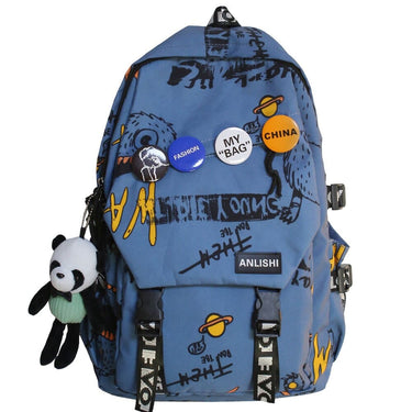 mochilas instituto chicas azul